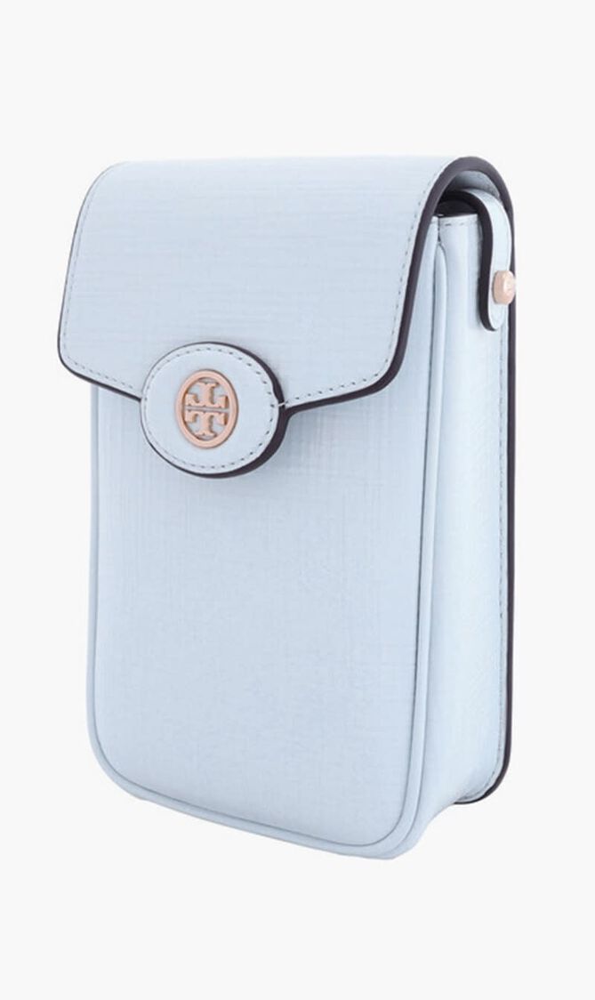 Embossed Leather Robinson Phone Crossbody Bag