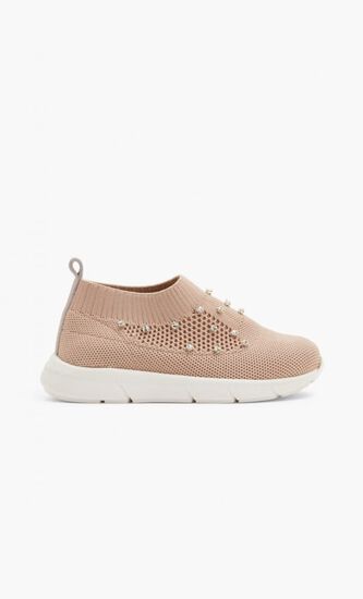 SWAROVSKI CRYSTALS EMBELLISHED SPEED SOCK SNEAKER