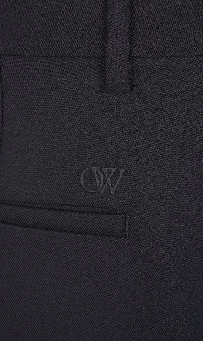 OW EMB DRILL SLIM ZIP DET PA BLACK BLACK