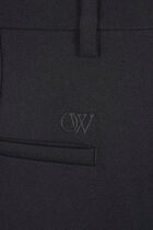 OW EMB DRILL SLIM ZIP DET PA BLACK BLACK