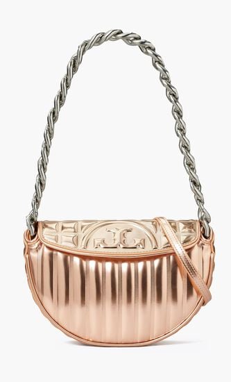 Mini Fleming Metallic Quilt Crescent Bag