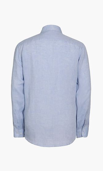 Drawstring Effect Linen Shirt