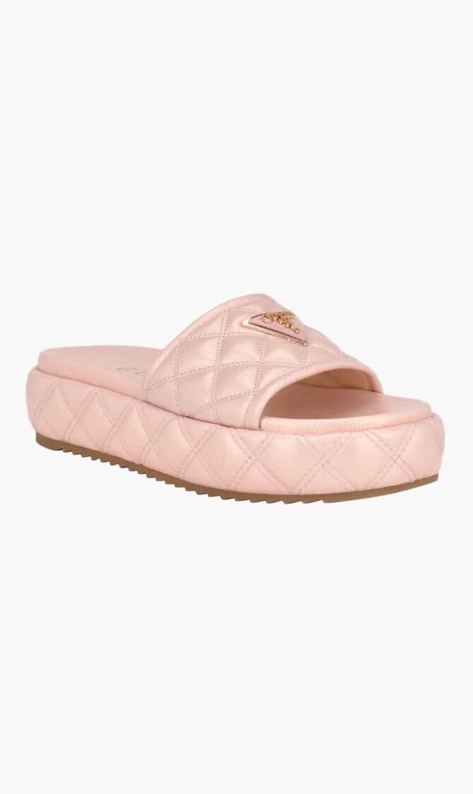 LONGO QUILTED PLATFORM SLDES