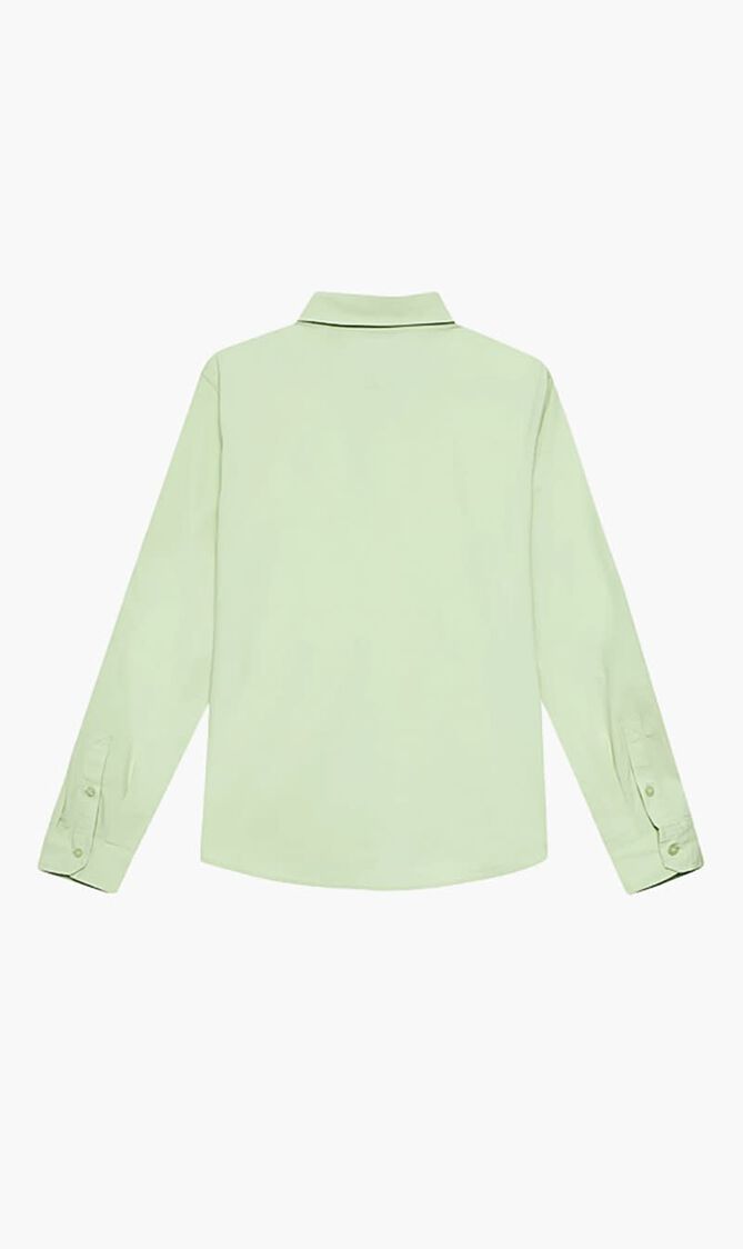 Str. Poplin Adj. Ls Shirt