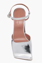 CHARLOTTE PUMP MIRROR SILVER 95 MM BLOCK HEEL - NEW STYLE