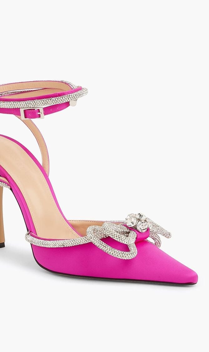 Double Bow Satin Pumps Double Bow Satin Pumps