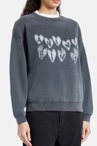 SPENCER SWEATSHIRT HEARTS WASHED BLACK