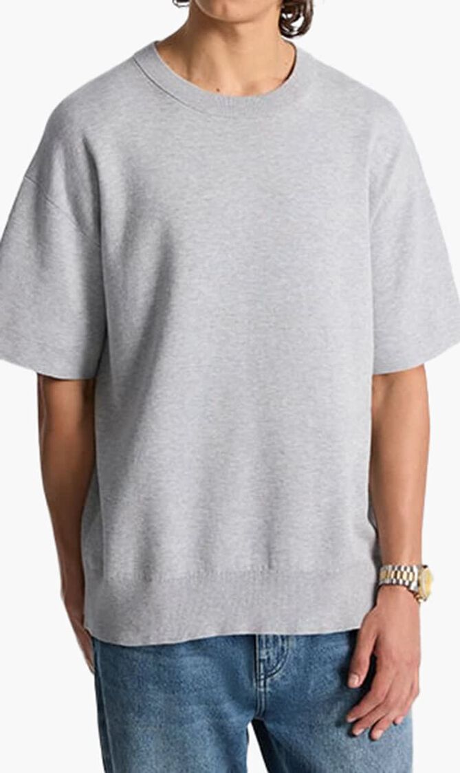 Cotton Short-Sleeve Sweater