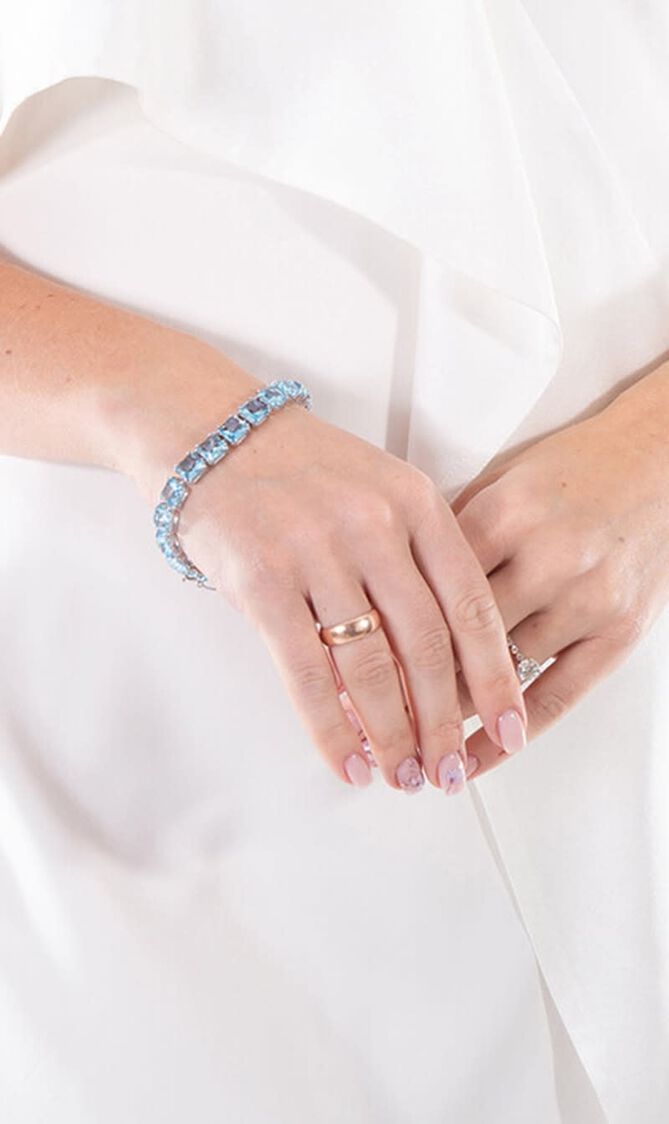 SJC MILLENIA BRACELET AQUA RHS