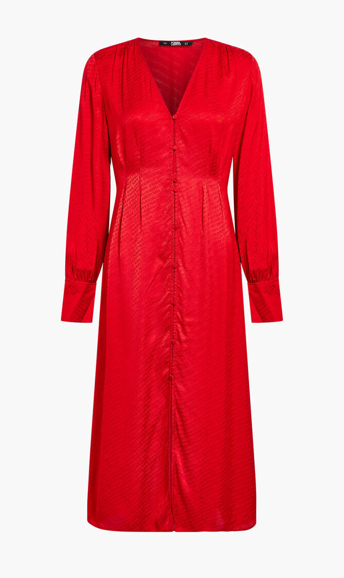LOGO JACQUARD SHIRTDRESS
