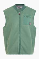 ROBIN POLAR FLEECE GILET W COTTON TWILL PATCH