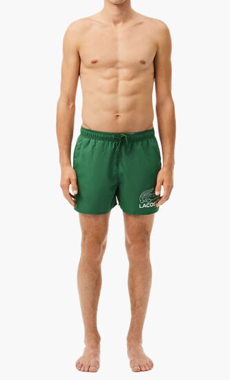 Croc Print Swim Trunks