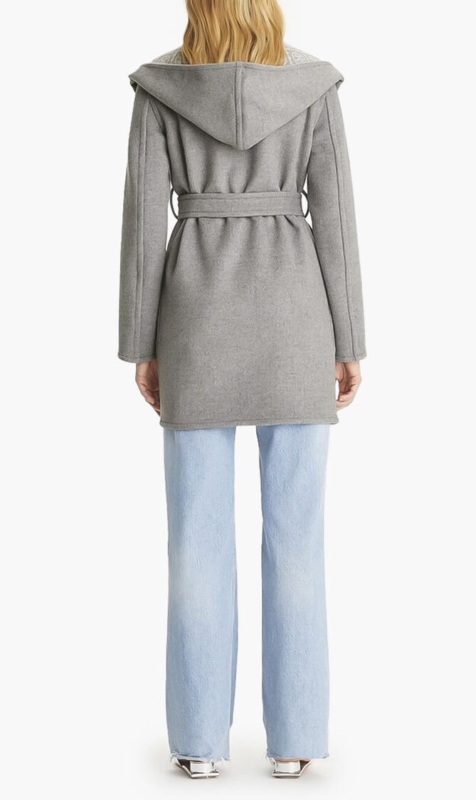 HOODED WOOL COAT