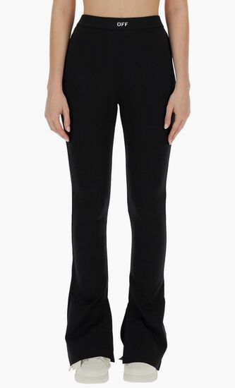 SLEEK SPLIT LEGGINGS BLACK WHITE