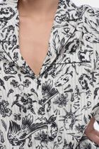 TATTOO PAJAMA LS SHIRTS WHITE BLACK