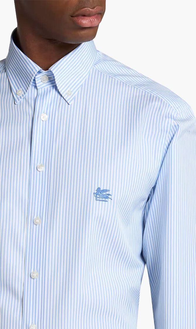 Striped Button-Down Shirt