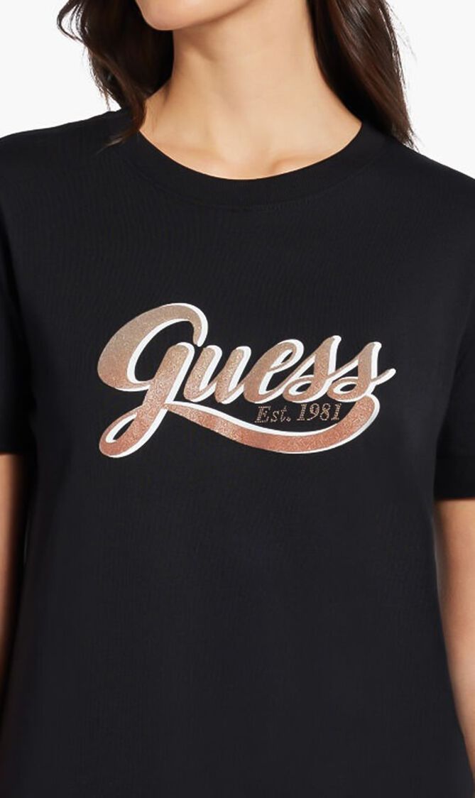 Ss Cn Glittery Logo Tee