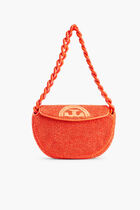 MINI FLEMING SOFT RAFFIA CRESCENT
