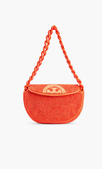 MINI FLEMING SOFT RAFFIA CRESCENT