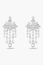 Gema Chandelier Rhodium Plated Earrings