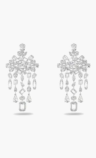Gema Chandelier Rhodium Plated Earrings