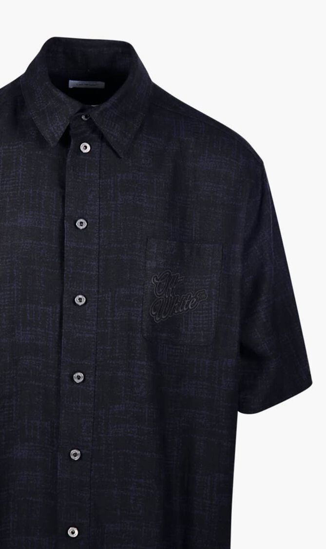 90SLOGO LINEN BUTT OVERSHIRT SALONE BLA