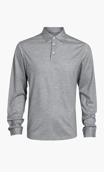 Solid Long Sleeve Polo