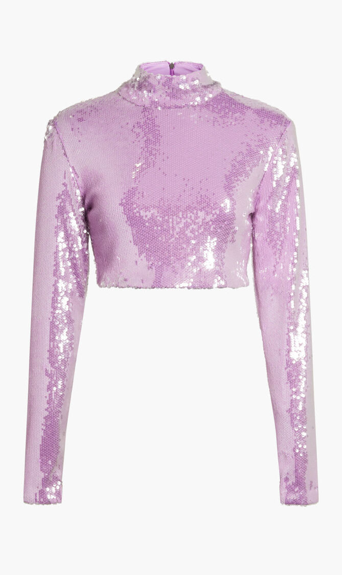 Fibana Sequin Cropped Top