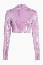 Fibana Sequin Cropped Top