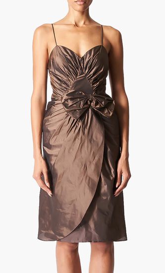 Strap Chestnut Midi Dress