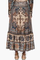 ASCENSION TIERED MIDI SKIRT