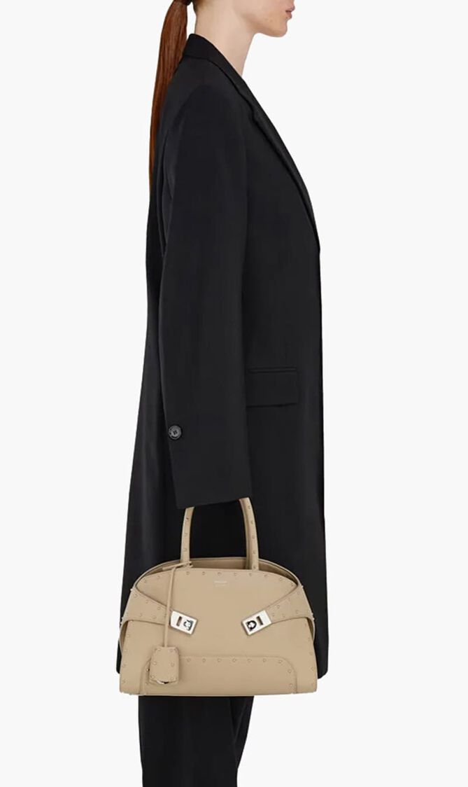 Hug Studded Medium Handbag