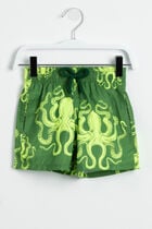 All Over Octopus Print Swim Trunks