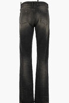 Ring Embellished Washed Denim Pants