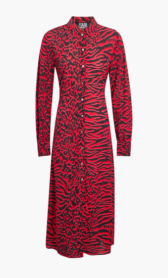 KL ANIMAL PRINT SHIRT DRESS