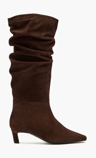 KALILA SUEDE BROWN LEATHER BOOTS