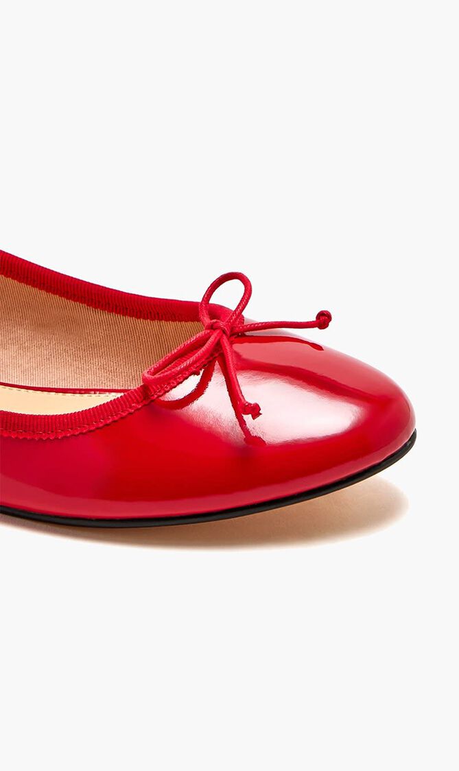 CHARLOTTE RED PATENT BALLET FLATS
