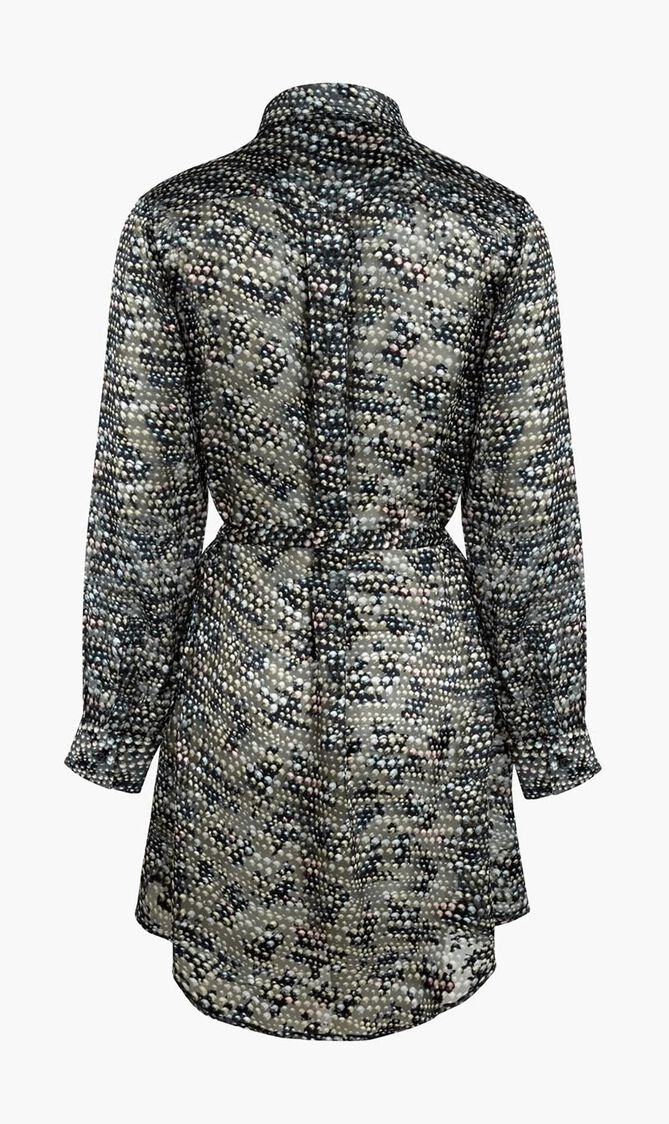 Pearl Silk Shirt Dress