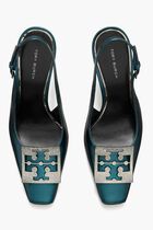 Pave Cut Out Logo Slingback Heel