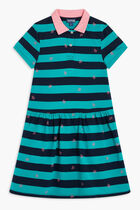 GUKY ROBE CR24 NAVY STRIPTURT VERT TROPEZIEN
