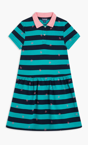 GUKY ROBE CR24 NAVY STRIPTURT VERT TROPEZIEN