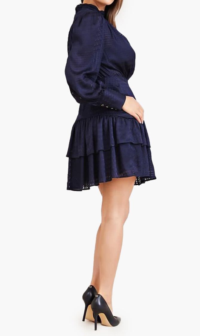 Millie Dress - Prince Of Wales Burn Out 130 G