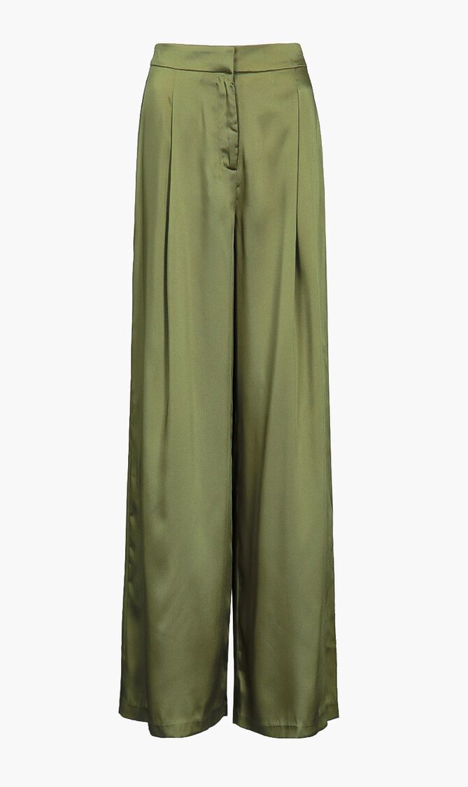 Satin Wide Leg Trousers