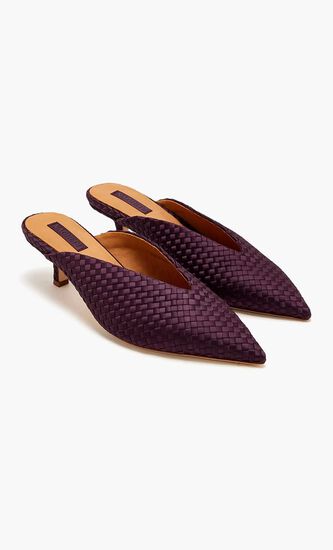 STRADA KITTEN HEEL SATIN