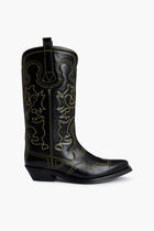 MID SHAFT EMBROIDERED WESTERN BOOT YELLOW ST