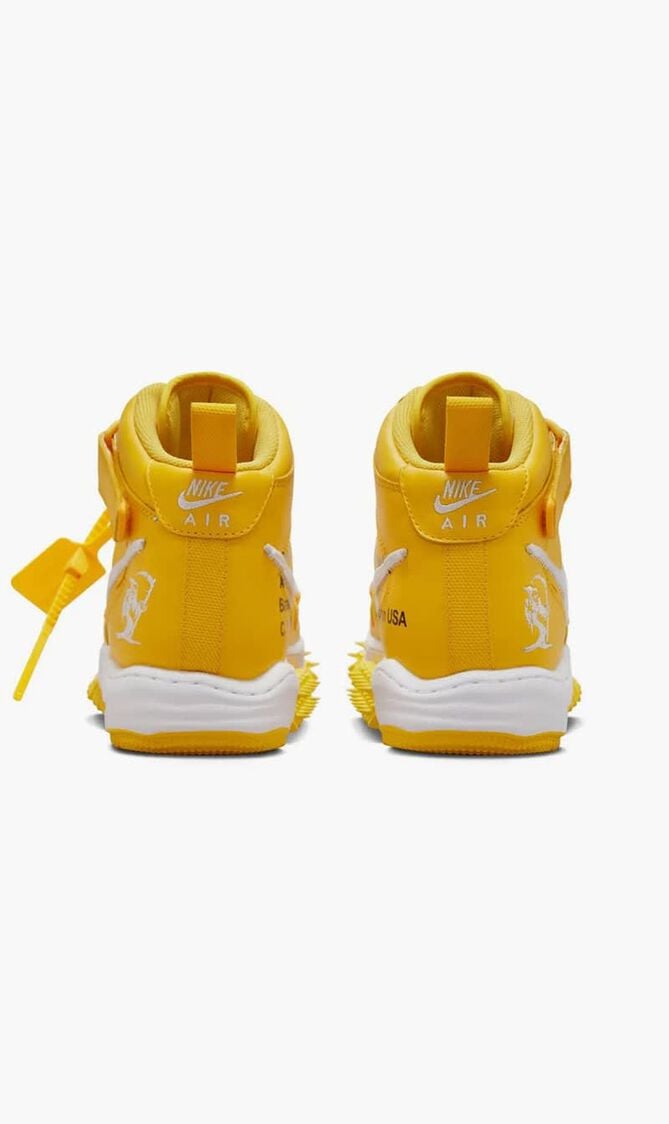 NIKE AF1 MID LTHR YELLOW - WHITE NIKE AF1 MID LTHR YELLOW - WHITE