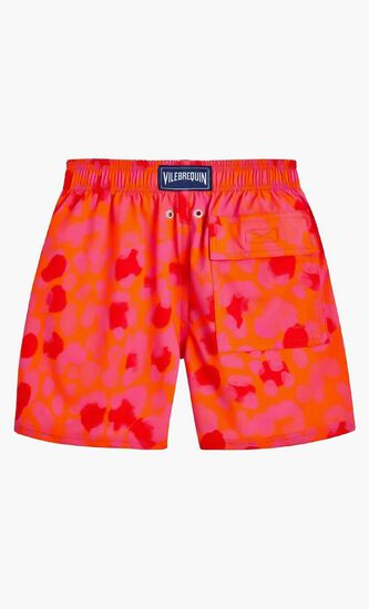 Abstract Turtle Leopard Swim Shorts
