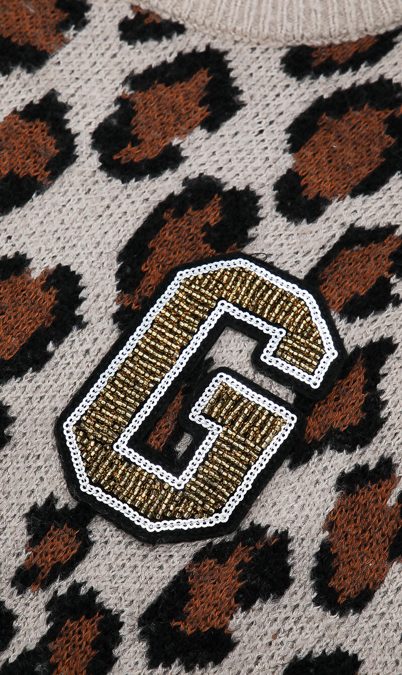 Guess leopard sweater clearance