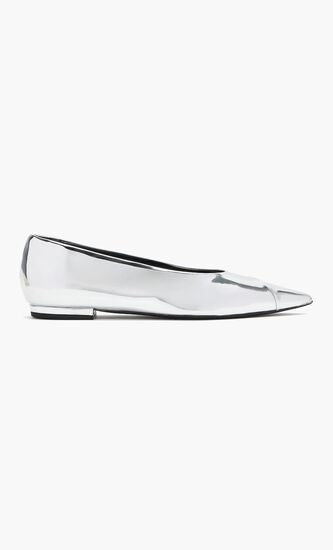 Leather Pointed Toe Ballerinas