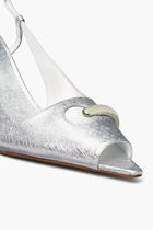 Pierced Peep Toe Slingback